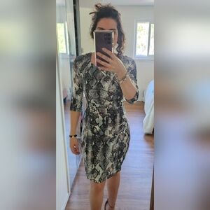 Jennifer Lopez Snakeskin Print Dress